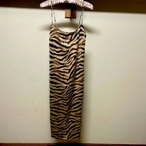 J. Crew Collection Animal Print Sequin Midi Dress